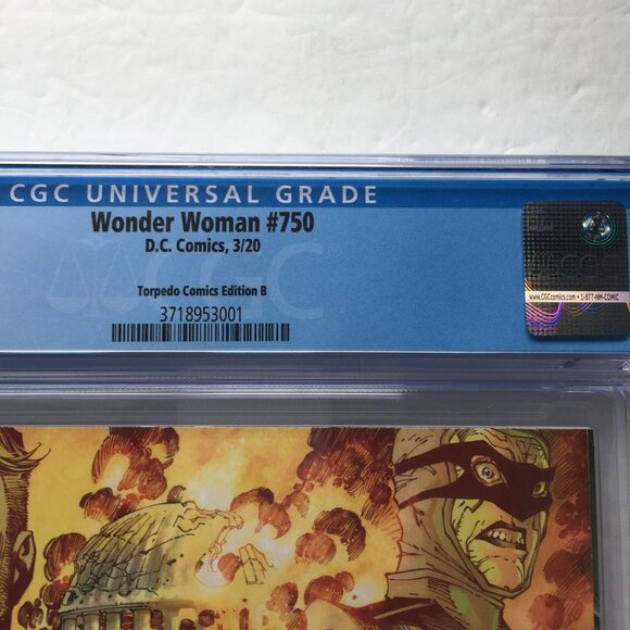 2020 DC Comics Wonder Woman Jim Lee Torpedo Comics Variant CGC 9.8 - Picture 5 of 12